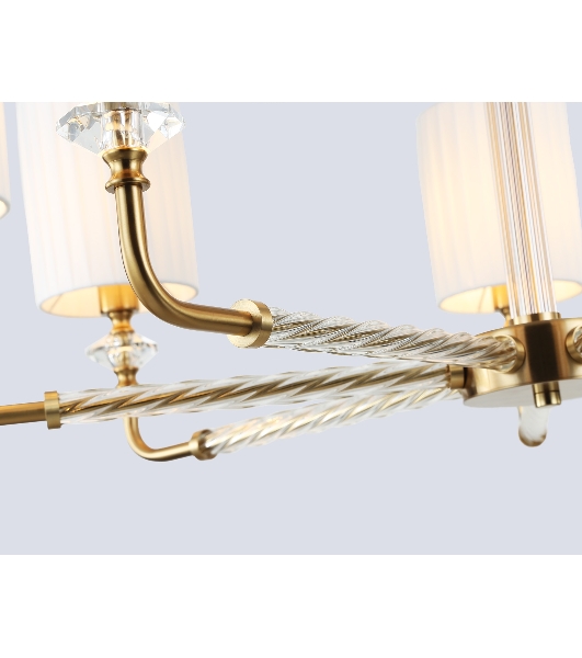 Люстра Ambrella light LH71503/7 BS/FR латунь/белый матовый E14*7 max 40W D840*640