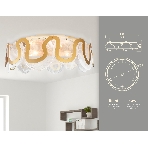 Светильник Ambrella light TR5327/6 GD/FR золото/белый матовый E14/6 max 40W D606*230, фото 1