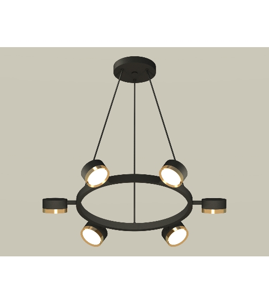 Светильник Ambrella light XB9193152/6 SBK/PYG черный песок/золото желтое полированное GX53 (C9193, N8124)