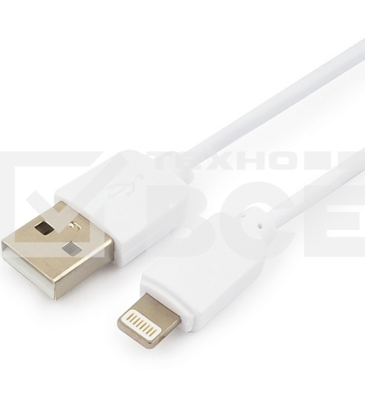 Кабель USB Гарнизон GCC-USB2-AP2-1M-W AM/Lightning, для iPhone5/6/7, IPod, IPad, 1м, белый, пакет