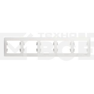 Рамка 5-м Glossa горизонт. бел. SchE GSL000105