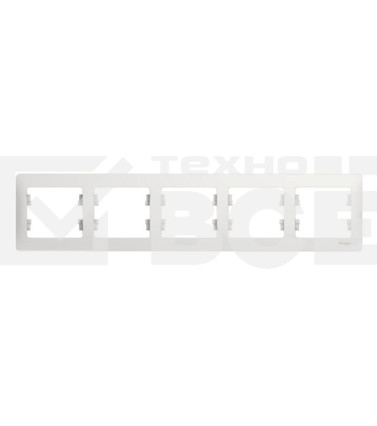 Рамка 5-м Glossa горизонт. бел. SchE GSL000105