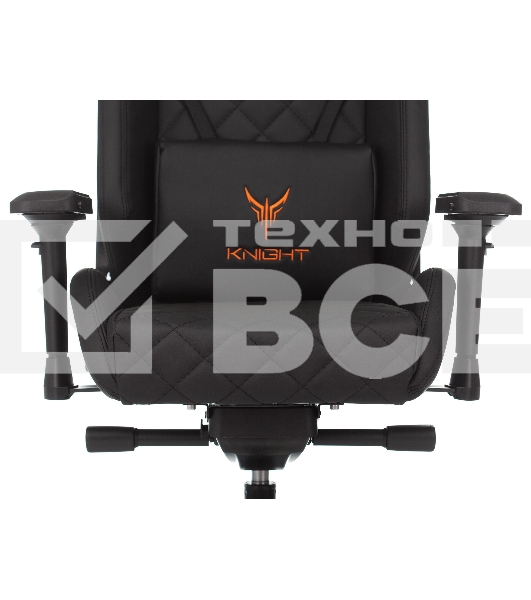 Кресло игровое Knight TITAN черный ромбик эко.кожа с подголов. крестовина металл
