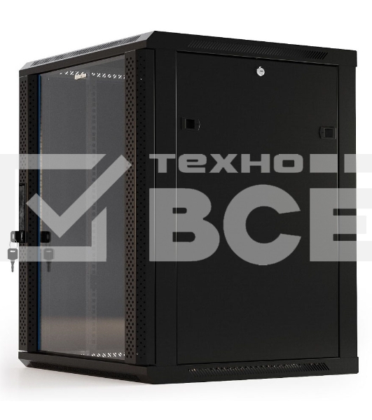 Шкаф настенный Hyperline TWB-0966-GP-RAL9004 19-дюймовый (19