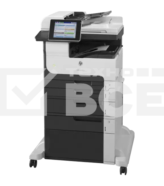 МФУ HP LaserJet Enterprise MFP M725f, лазерный принтер/сканер/копир/факс A3, 40ppm, 1200dpi, 1024Mb, 320Gb HDD, 5 trays 100+250+250+500+500, Cabinet, ADF100, Duplex, USB/LAN/FIH, Color LCD20i, 1y warr, repl. Q7830A M5035x, Q7831A M5035xs)