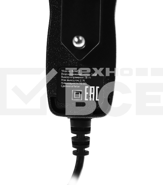 Сетевое зарядное устройство Buro BUWC1 2A кабель USB Type C черный