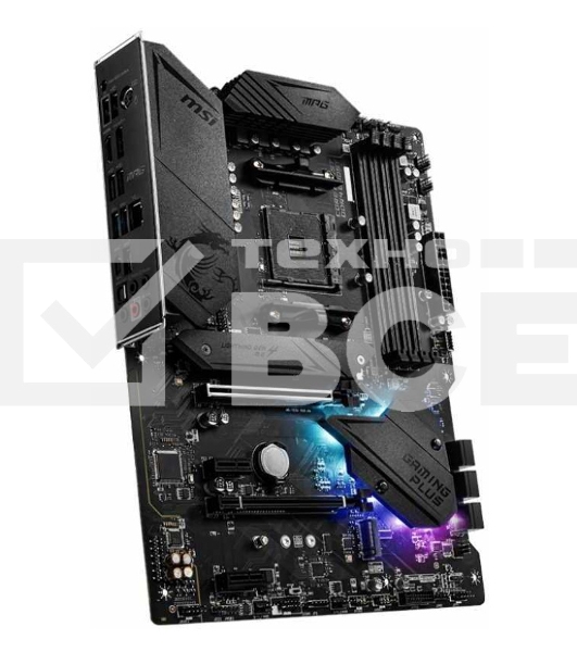Материнская плата MSI MPG B550 GAMING PLUS, AM4, AMD B550, 4xDDR4, 6xSATA, 2xM.2, 1xPCI-E 4.0 x16, 1xPCI-E 3.0 x4, 2xPCI-E x1, 1xHDMI, 1xDP, 1x 1Gb LAN, 4xUSB-A 2.0, 2xUSB-A 3.2 Gen 1, 1xUSB-A 3.2 Gen 2, 1xUSB-C 3.2 Gen 2, 5x3.5 мм, 7.1, ATX