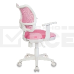 Кресло компьютерное Бюрократ CH-W797/PK/TW-13A TW-13A розовый, спинка сетка, сиденье розовый, колеса белый/розовый, пластик белый, фото8