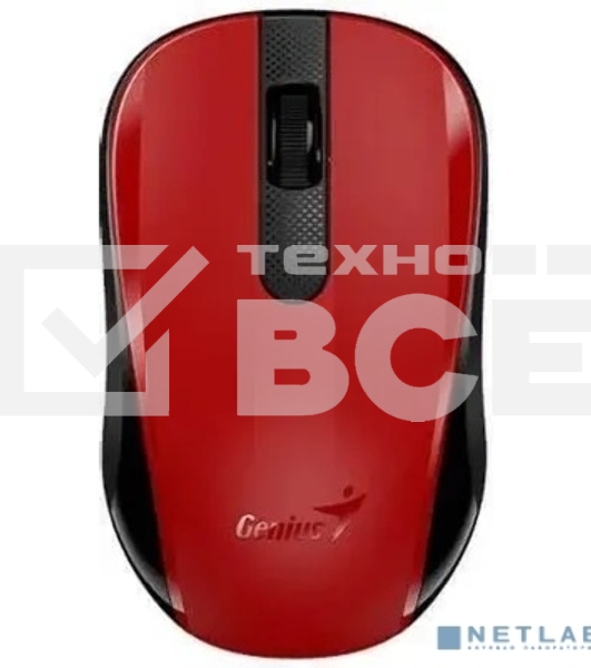 Мышь беспроводная Genius NX-8008S красный, 1200 dpi, радиоканал, USB, кнопки - 3