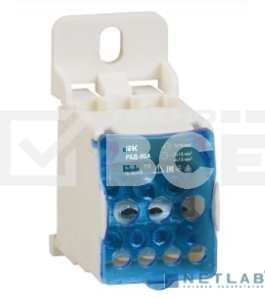 Блок распределительный на DIN-рейку РБД-80А IEK RBD-80