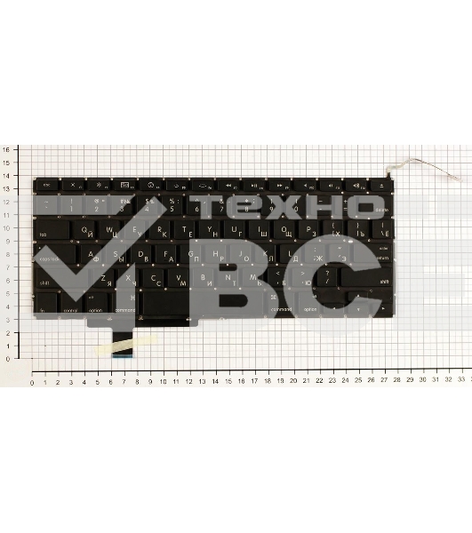 Клавиатура для ноутбука Macbook A1297 черная, плоский Enter