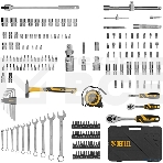 Набор инструментов Denzel 1/2', 1/4', CrV, S2, пластиковый кейс, 194 предмета, фото85