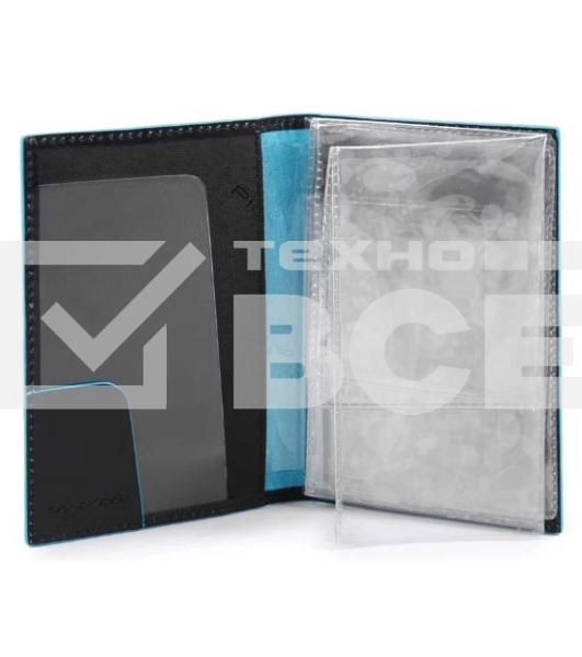 Обложка для документов Piquadro Blue Square PP5256B2/N. черный, натур.кожа