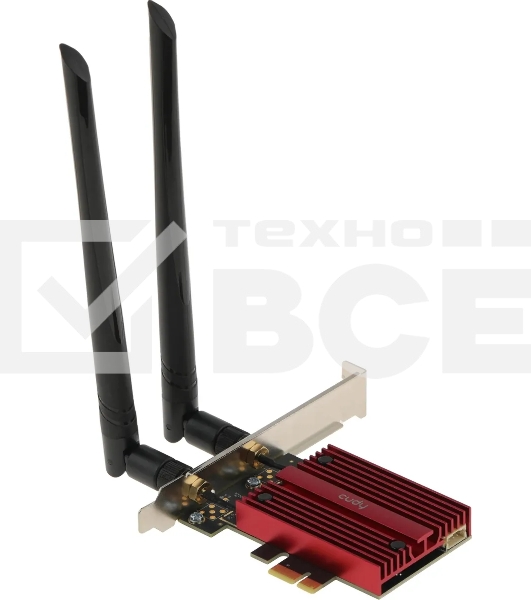 Сетевой адаптер Wi-Fi + Bluetooth Cudy WE3000S АХ5400 PCI Express (ант.внеш.съем) 2ант.