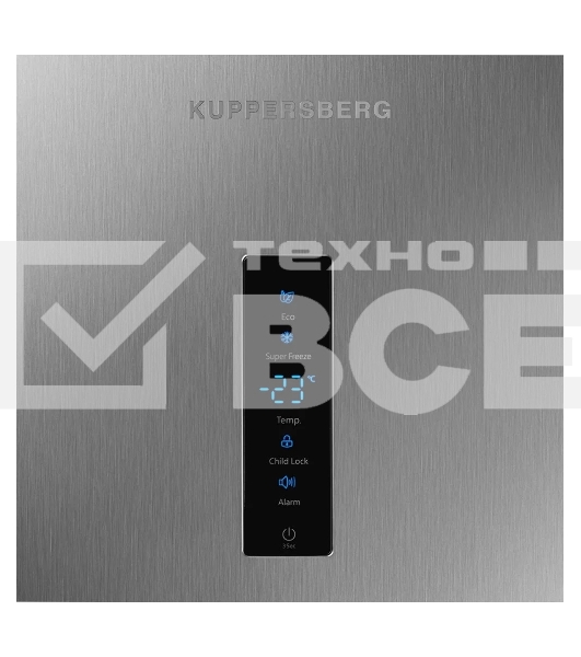 Морозильная камера Kuppersberg NFS 188 X нержавеющая сталь, 388л, 2 ящика