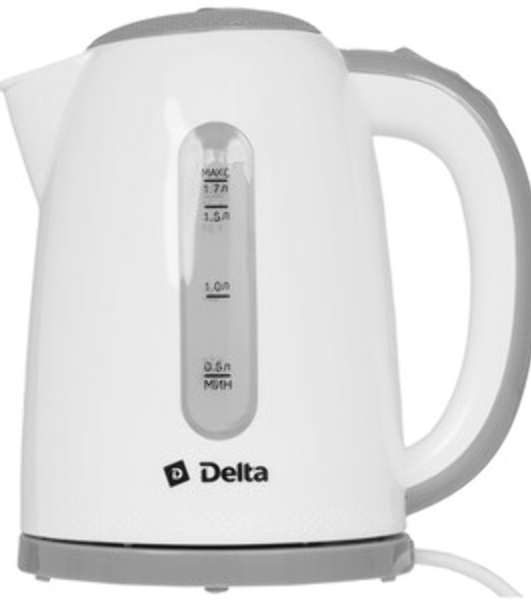 Чайник электрический Delta DL-1106 белый с серым
