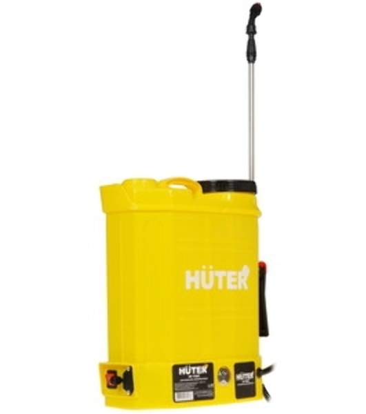Опрыскиватель аккумуляторный Huter SP-12AC, аккумуляторный, ранцевый, 12л, желтый/черный
