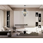Люстра Ambrella light LH41020/12 BK/CL черный/прозрачный E14*12 max 40W D560*660, фото3