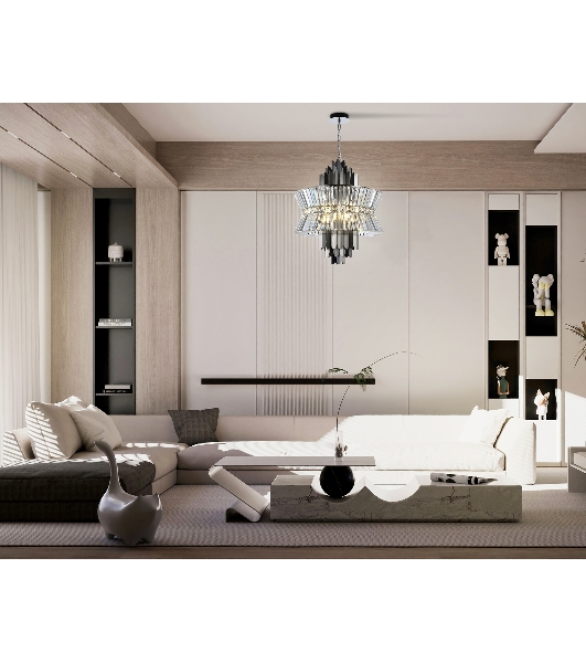 Люстра Ambrella light LH41020/12 BK/CL черный/прозрачный E14*12 max 40W D560*660