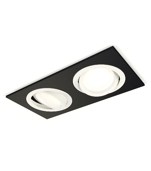 Комплект встраиваемого поворотного светильника Ambrella light XC7636080 SBK/SWH черный песок/белый песок MR16 GU5.3 (C7636, N7001)