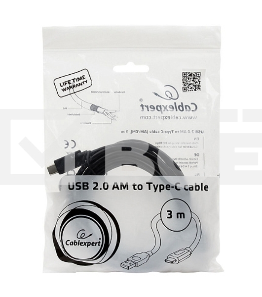 Кабель Cablexpert CCP-USB2-AMCM-10 USB2.0 AM/USB3.1TypeC, 3м, 