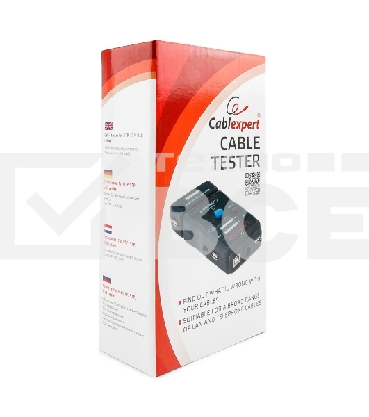 Тестер LAN Cablexpert NCT-2, 100/1000 Base-TX, для UTP, STP, RJ-11, USB-кабеля
