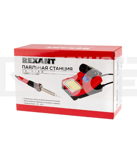 Паяльная станция Rexant (12-0150) (160-520°С) цифровой дисплей 220V/40 Вт