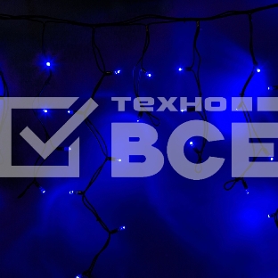 Гирлянда Айсикл (бахрома) светодиодный, 4,0 х 0,6 м, черный провод 