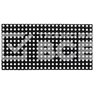 Коврик Vortex резина 50x100 см черный (20098)