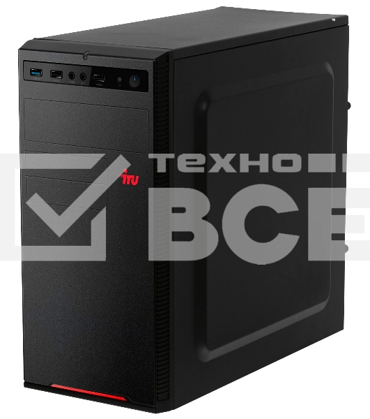 Компьютер  IRU Home 310H5SE MT i3 10105 (3.7) 8Gb 1Tb 7.2k UHDG 630 Free DOS GbitEth 400W черный