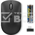 Мышь беспроводная Lenovo 400 черный, 2400 dpi, радиоканал, USB-C, кнопки - 4, фото5