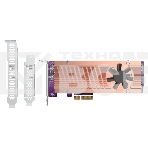 Плата расширения QNAP QM2-2P-244A Dual M.2 22110/2280 SATA SSD expansion card (PCIe Gen2 x2), Low-profile bracket pre-loaded, Low-profile flat and Full-height are bundled (shorter version to support TVS-x82/TS-x77 PCIe slot 2 & slot 3), фото 1