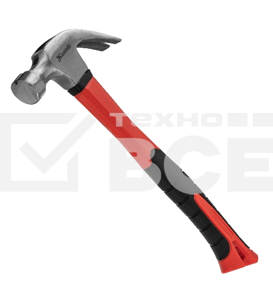 Молоток-гвоздодер Matrix ''optimal'', 450 г, боек c магнитом,фибергласовая обрезиненная рукоятка