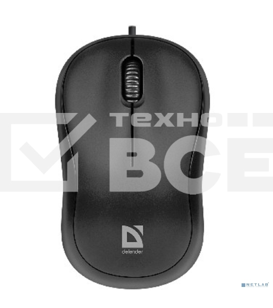 Мышь проводная Defender Patch MS-759 черный, 1000 dpi, USB, кнопки - 3