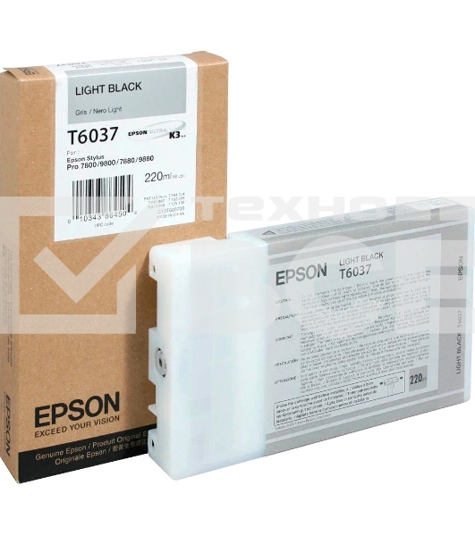 Картридж струйный Epson C13T603700 серый (220 мл) для Epson St Pro 7800/9800/7880/9880