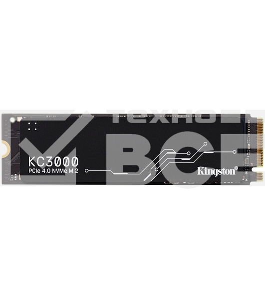 Накопитель SSD Kingston KC3000, 1TB, M.2 2280, PCIe 4.0 x4, R/W 7000/6000, с радиатором.