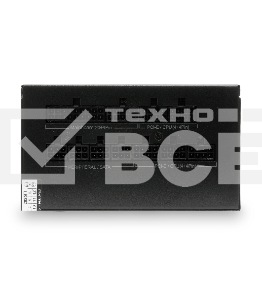 Блок питания HSPD, 1000W 80 PLUS  Gold (ATX, 2.52, Full modular, 1x24(20+4)pin mesh 550mm, 1xCPU*2 8(4+4)pin 650+150mm, 2xPCIe*2 8(6+2)pin 500+150mm, 2xSATA*3 450+150+150mm, 1xMOLEX4pin*3 450+150+150mm , Active, 120x120mm, 150x140x86mm, APFC, OVP, UVP, SC