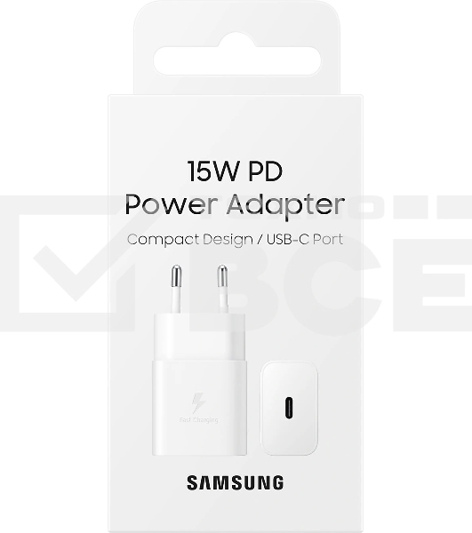 Зарядное устройство Samsung белый EP-T1510