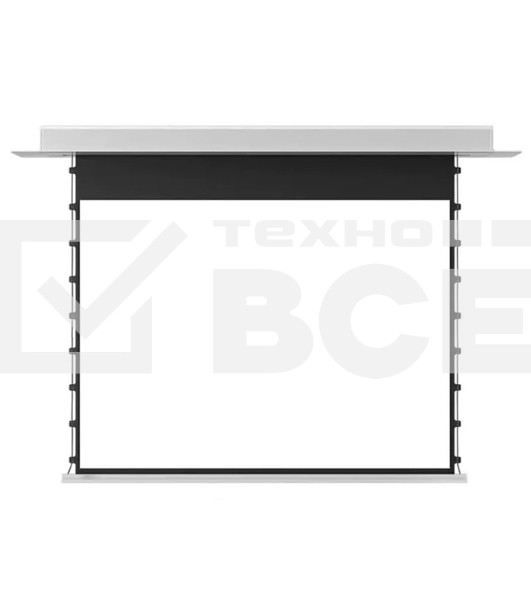 Экран для проектора S'OK SCPSMC-221X125ED45GF для встраивания в потолок моторизованный 100'' с боковым натяжением, полотно Grey Fiberglass, экстрадроп 45см