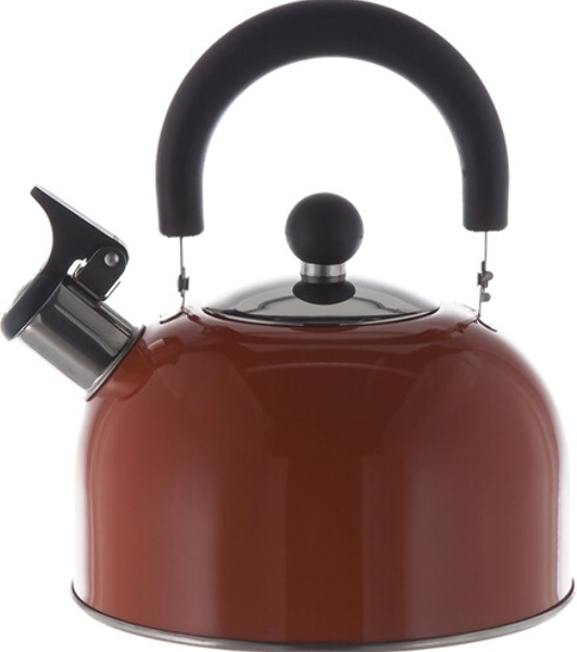 Чайник для плиты HITT H01023/1 Rondo Plus 2,5 л со св., капсул. дно, красный Л6115