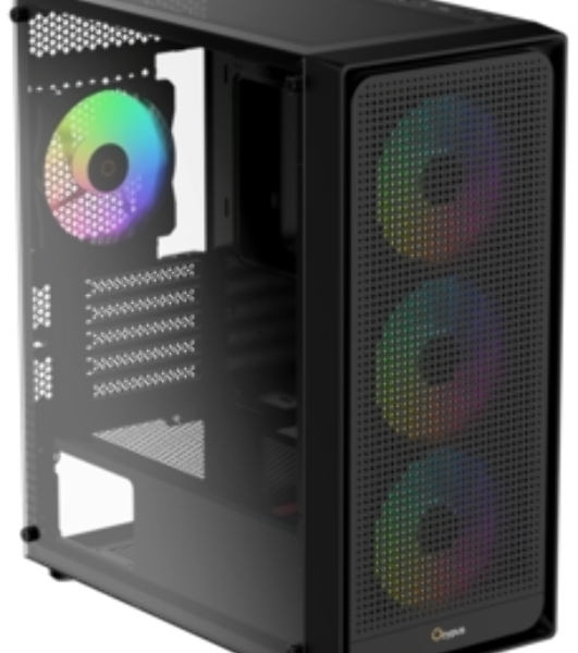 Корпус Ocypus Gamma C50 WH ARGB, Mini-Tower, белый, 4 x 120 мм