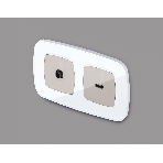 Лицевая панель OMEGA (Серо-бежевый матовый) для HDMI розетки QUANT OP3740, фото2