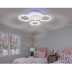 Потолочный светодиодный светильник FA8801 WH белый 123W 570*420*130 (ПДУ РАДИО 2.4), фото5