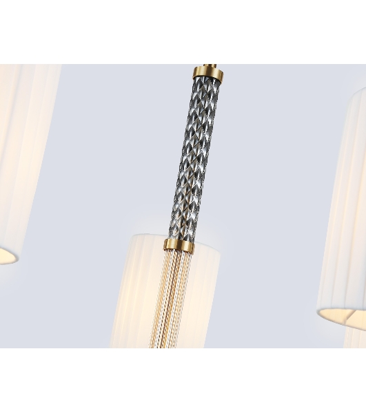 Люстра Ambrella light LH71503/7 BS/FR латунь/белый матовый E14*7 max 40W D840*640
