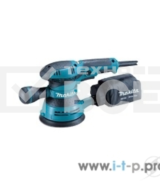 Шлифовальные машины Makita BO5041K ЭШМ, 300Вт,ф125мм,4000-12000об\м,ампл-2.8мм,1.4кг,чем,п\сборник,доп.рукоятка