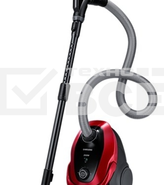 Пылесос Samsung VC20M257AWR красный, 460/2000 Вт, уборка сухая, пылесборник мешок 2.5 л