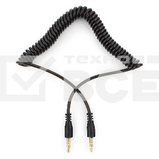 Кабель аудио Cablexpert CCA-405-6, Jack3.5 - Jack3.5, 2м, спиральный