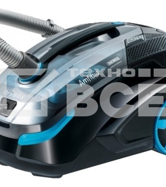 Моющий пылесос Thomas DryBOX Amfibia черный/голубой, 325/1700 Вт, уборка влажная/сухая/сбор жидкости, пылесборник контейнер 2.6 л