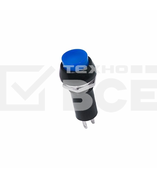 Выключатель-кнопка 250V 1А (2с) ON-OFF синяя Rexant