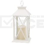 Декоративный фонарь Neon-night со свечой 14x14x29 см, белый корпус, теплый белый цвет свечения, фото5